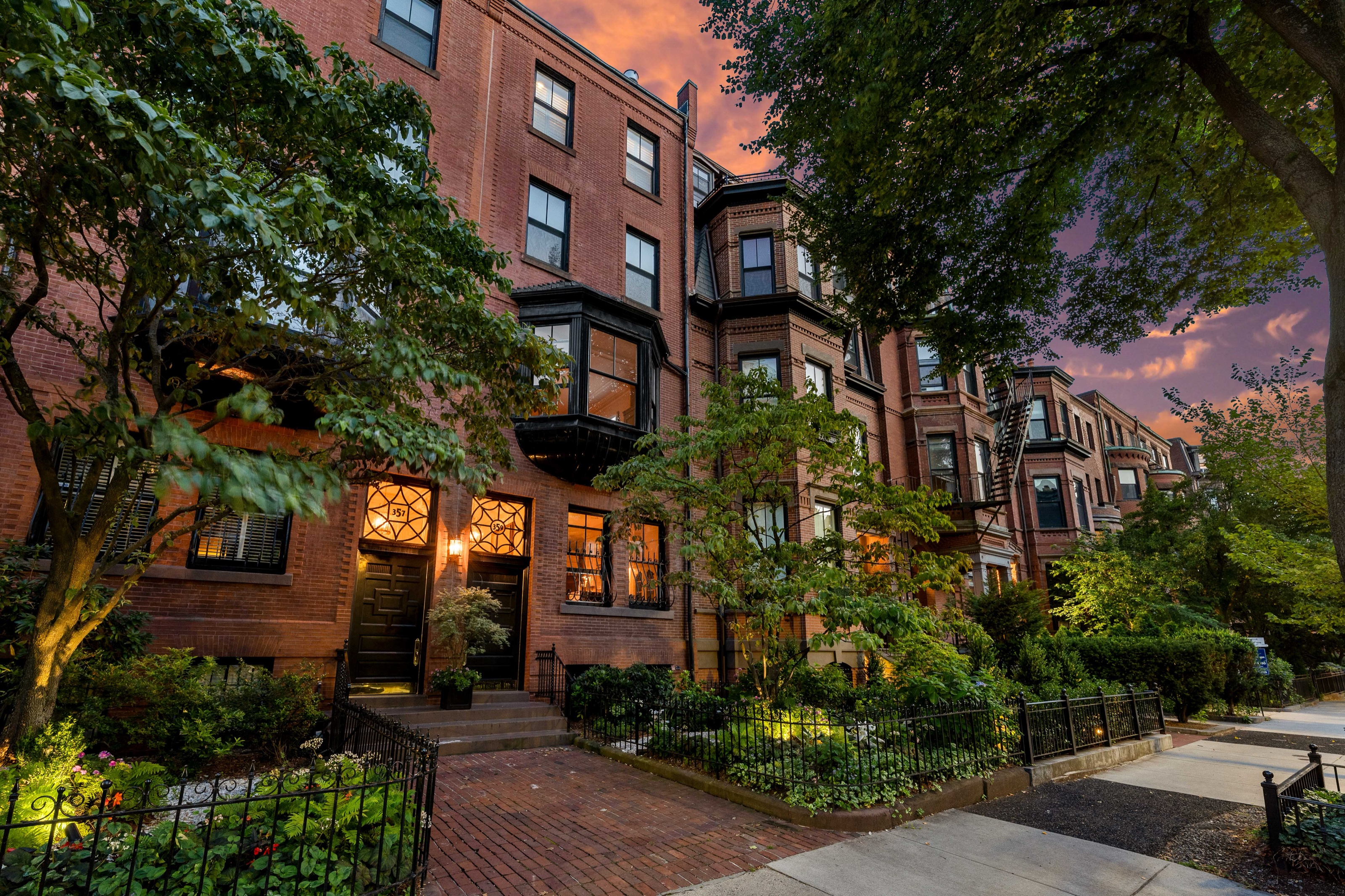 Beacon Street brownstones